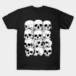 Macabre Skulls Stack T-Shirt